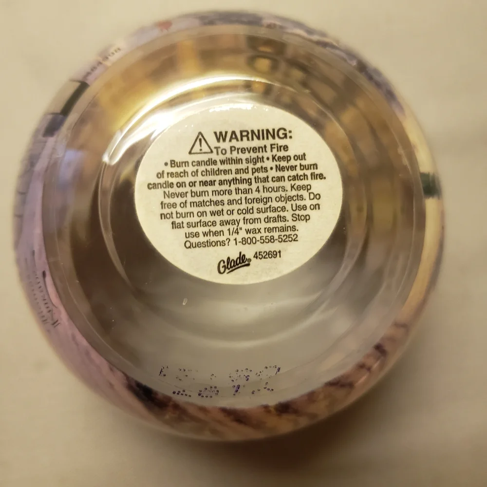 Vintage Glade MT Holiday Candle Scents Glass